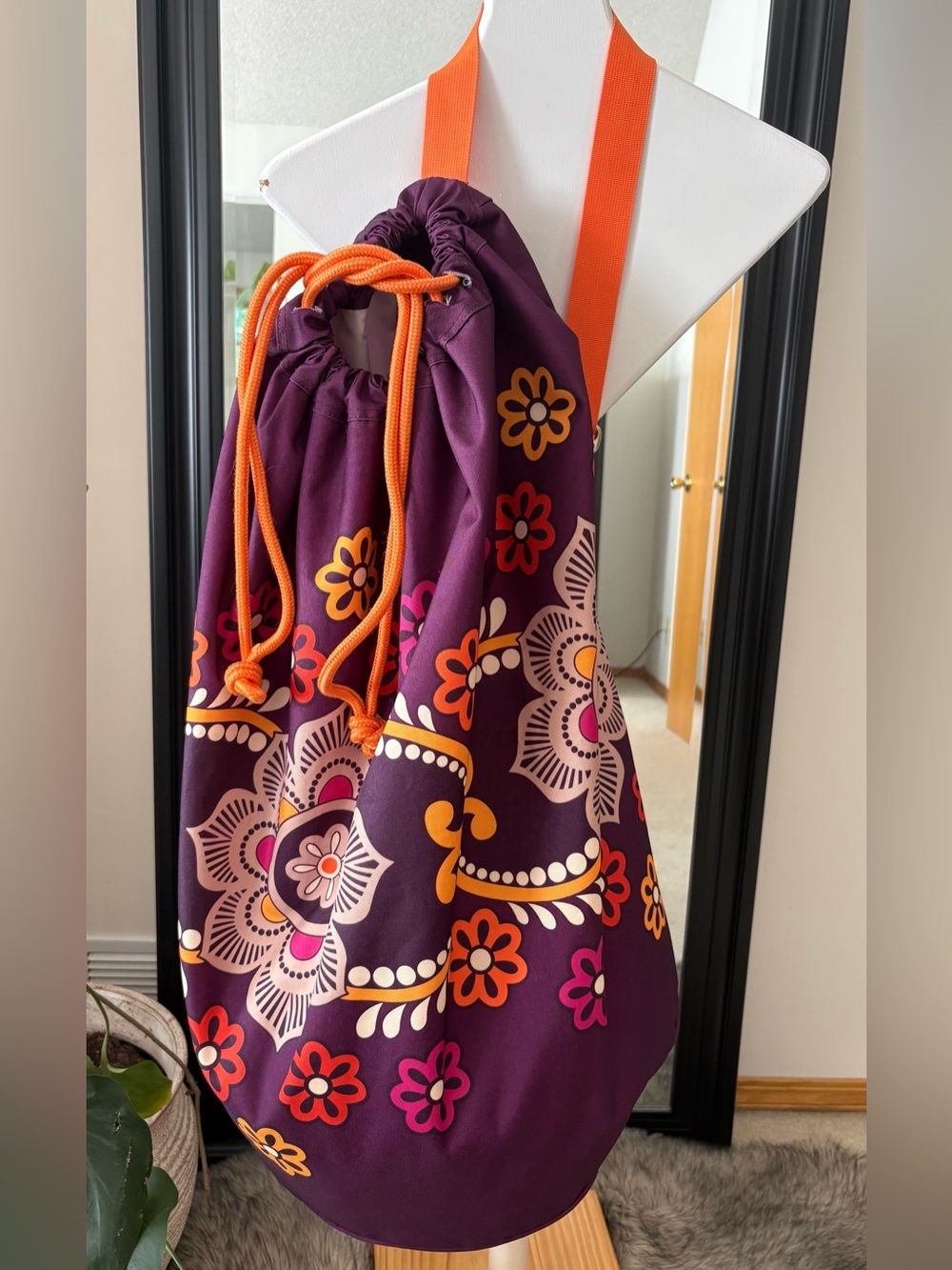 VERA BRADLEY X-Large Purple Floral Heavy Duty Laundry Bag